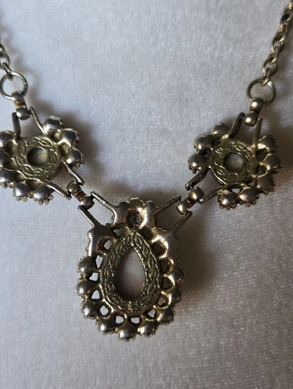 Vtg Sarah Coventry Pink Opalesque Necklace, Pearl, Adjustable, 14